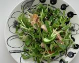 塩昆布と胡瓜、豆苗とチキンの胡麻サラダ作り方3写真