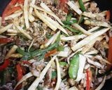 タレ絡まる！シャキシャキ青椒肉絲作り方5写真