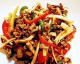 タレ絡まる！シャキシャキ青椒肉絲作り方6写真