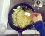 ひき肉と青梗菜のパスタ作り方8写真