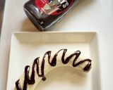 簡単デザート。ナッツのせチョコバナナ作り方2写真