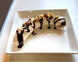 簡単デザート。ナッツのせチョコバナナ作り方3写真