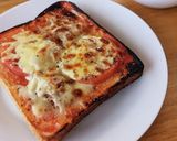 トマトとツナのトースト バルサミコがけ♪作り方5写真