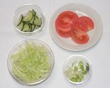 ベーコンと野菜のオーロラソースサンド作り方1写真