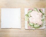 ベーコンと野菜のオーロラソースサンド作り方6写真
