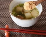 美味しく減塩♪ きな粉入りみそ汁作り方3写真