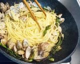 たらの芽とアサリのパスタ作り方14写真