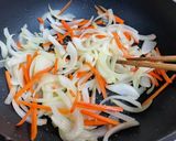 ☆豚こまでカレー春巻き♪作り方1写真