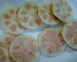 ヘルシー！れんこんのひき肉詰め焼き！作り方3写真