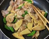 豚バラとたけのこのめんつゆバター炒め作り方4写真
