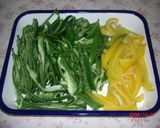 カロリーオフ・ピーマンと鶏皮の炒め物作り方1写真