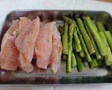 鶏とアスパラの春巻き作り方1写真