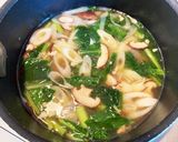 鶏ひき肉の卵とじうどん作り方3写真