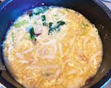 鶏ひき肉の卵とじうどん作り方4写真