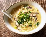 鶏ひき肉の卵とじうどん作り方5写真