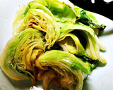 シャキッと焼き付けたレタスの中華あんかけ作り方2写真