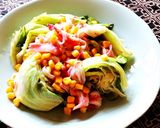 シャキッと焼き付けたレタスの中華あんかけ作り方4写真
