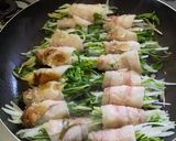 水菜ベーコン巻き作り方2写真