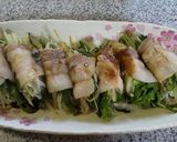 水菜ベーコン巻き作り方3写真