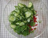 やみつき!カリカリ梅・胡瓜・大葉の酢の物作り方3写真
