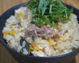 大葉香る！豚こま入り和風炊き込みご飯！作り方4写真