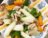 ピリ辛中華鍋味豚こま大根青椒肉絲風作り方16写真