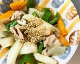 ピリ辛中華鍋味豚こま大根青椒肉絲風作り方17写真