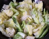 シンプル醤油味♪レンジキャベツ筍の炒め物作り方3写真