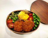 のっけ弁当(メンチカツ)作り方1写真