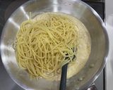 マッシュルームとベーコンのクリームパスタ作り方10写真