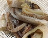 ゆかりのイブクロ　　小芋とイカの煮付け作り方2写真