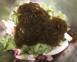ボイルイカと胡瓜ともずくの梅にんにく和え作り方4写真