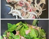 豚肉と小松菜で＊もちパリ餡かけ焼うどん＊作り方5写真