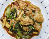 簡単！鶏もも肉と小松菜のスタミナ炒め作り方5写真