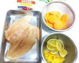 鶏ささみのソテー柚子クリームソース♪作り方1写真