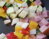 彩夏野菜とベーコンのカレー炒め作り方5写真