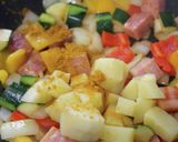 彩夏野菜とベーコンのカレー炒め作り方6写真