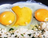 お年寄り絶賛シリーズ☆春菊炒飯☆五分米☆作り方3写真