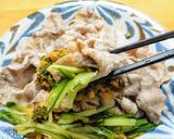 冷やし茹で豚のネギソースがけ（蒜泥白肉）作り方8写真