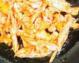 簡単・サラダチキンのキムチチーズ焼き作り方5写真