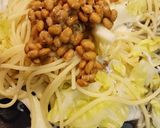 しらすと春キャベツ納豆パスタ作り方2写真