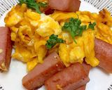 スパムと卵のスクランブルエッグ簡単卵炒め作り方12写真