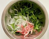 柚子胡椒香る＊新玉ねぎと水菜のサラダ作り方4写真