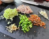 きんぴらごぼうと春キャベツのチャーハン作り方2写真