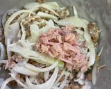 ナンプラーで味付けする、納豆サラダ作り方3写真