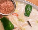 そずり肉と豆乳クリームスープ風鍋。作り方5写真