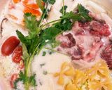 そずり肉と豆乳クリームスープ風鍋。作り方7写真