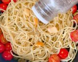 チーズスプレッドでチーズパスタ作り方8写真