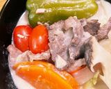 そずり肉と豆乳クリームスープ風鍋。作り方8写真