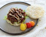 牛こまで作る照り焼きバーガー作り方5写真